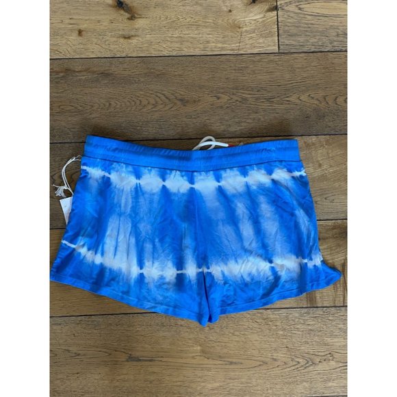 PJ Salvage Sail Away Bright Blue White Tie Dye Shorts Women's Size Large L - Picture 5 of 7